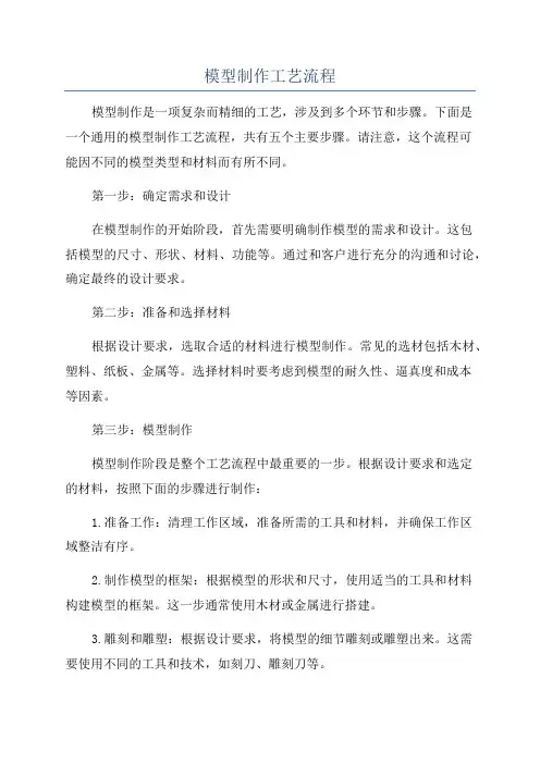 模型制作工艺流程