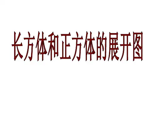 长方体和正方体的展开图例3