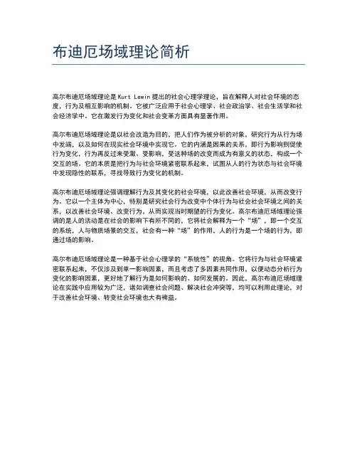 布迪厄场域理论简析