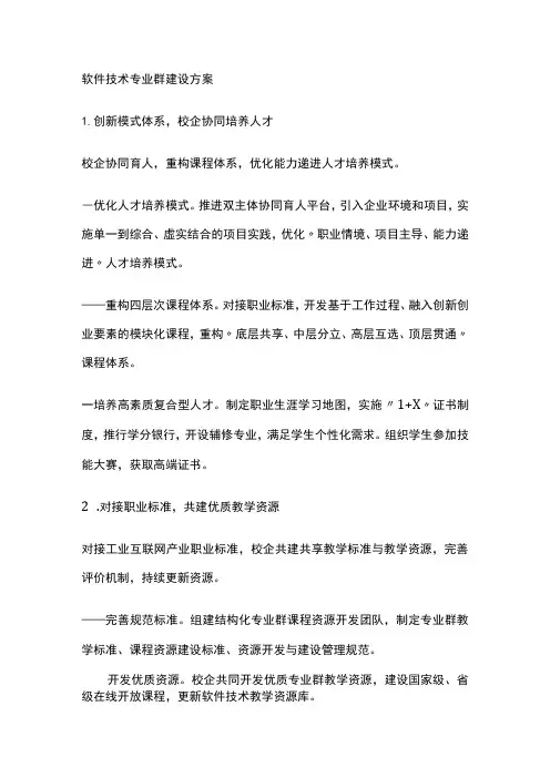 软件技术专业群建设方案[全]