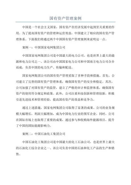 国有资产管理案例