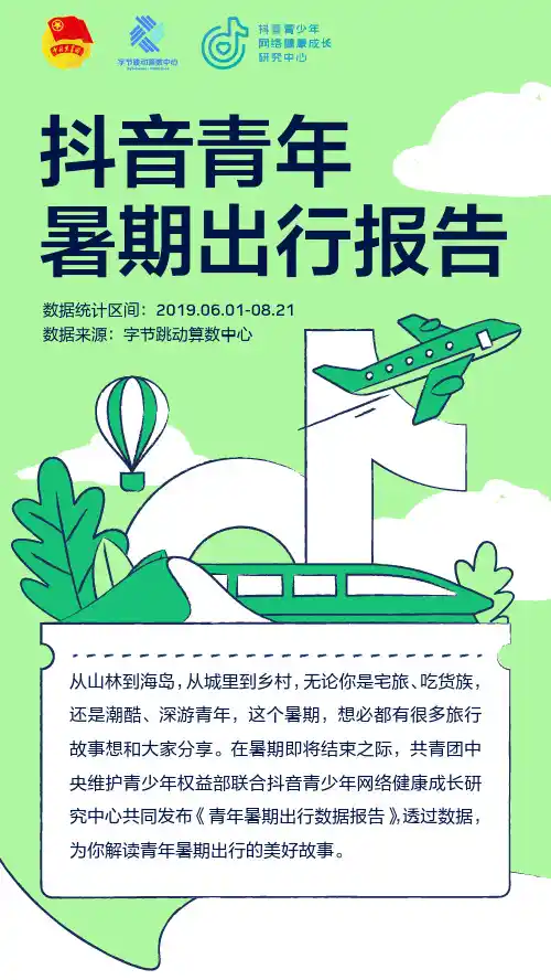 2019 抖音青年暑期出行数据报告