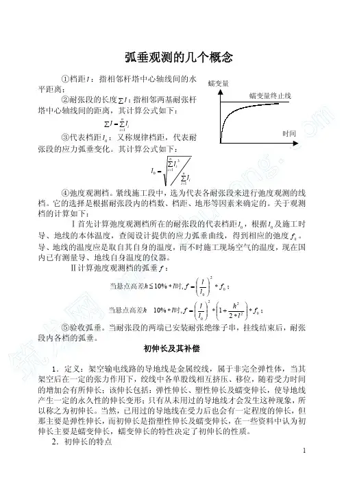 输电线路施工驰度观测与计算的几个概念