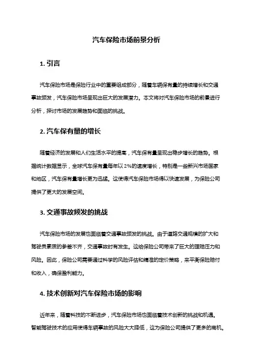 2024年汽车保险市场前景分析