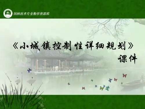 我国控制性详细规划产生的背景和历程课件概要