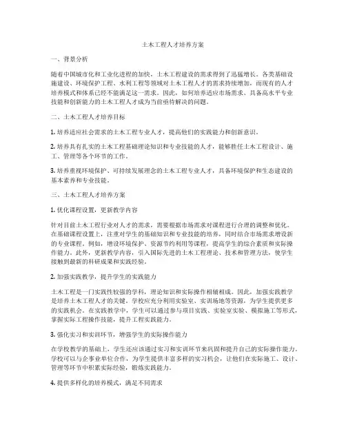 土木工程人才培养方案