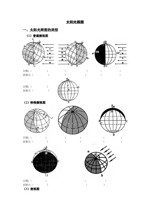太阳光照图及晨昏线应用资料