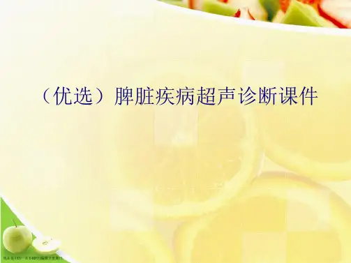 脾脏疾病超声诊断演示