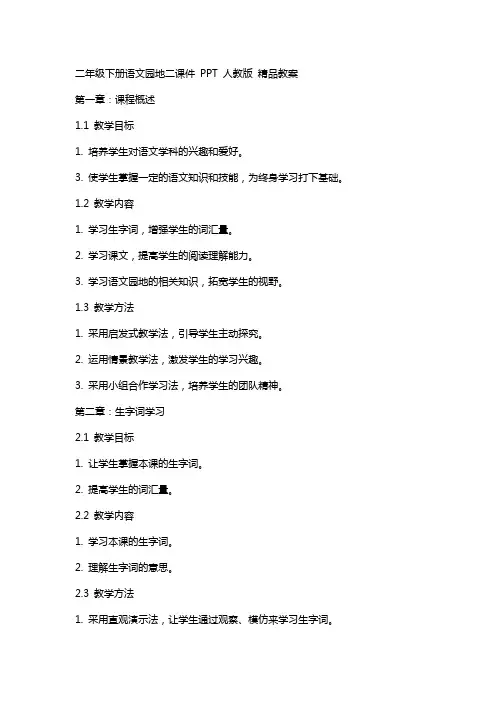 二年级_下册_语文园地二课件___人教版_教案