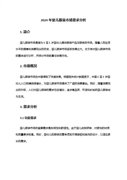2024年婴儿服装市场需求分析