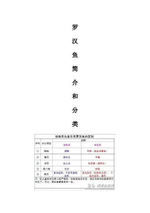 罗汉鱼-分类