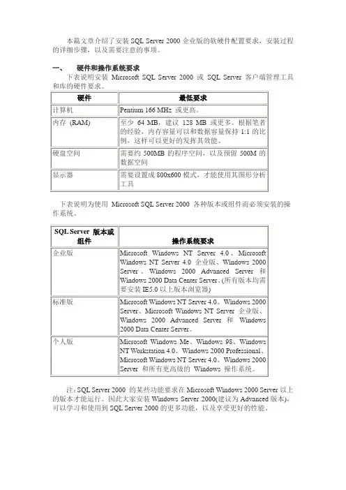 SQL2000安装教程