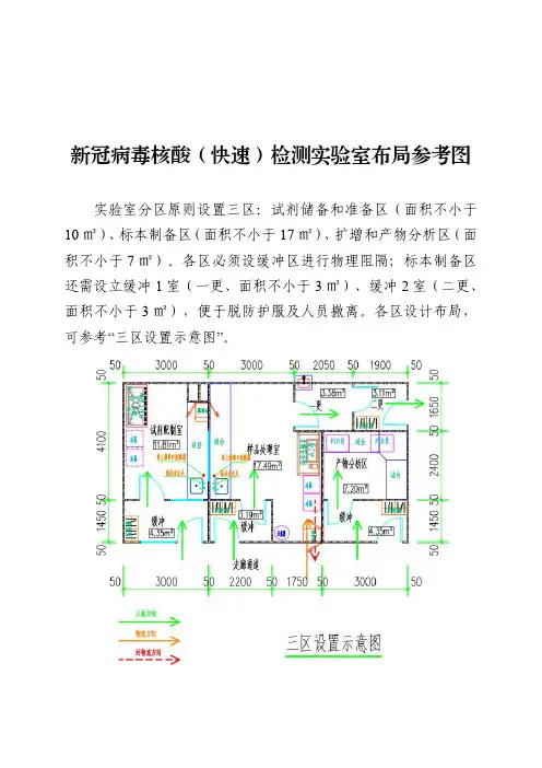 新冠病毒核酸(快速)检测实验室布局参考图