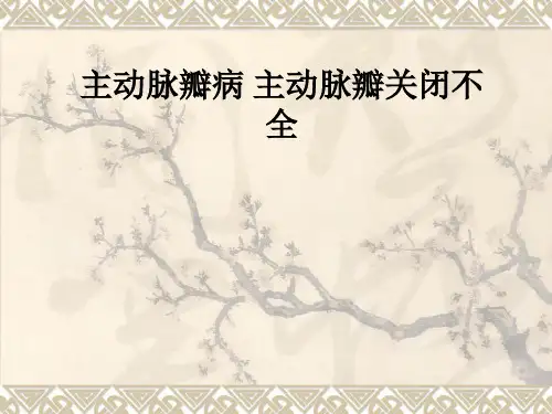 主动脉瓣病 主动脉瓣关闭不全ppt课件