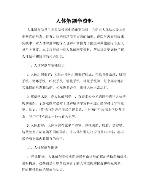 人体解剖学资料