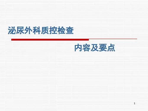 泌尿外科质控内容及要点ppt课件
