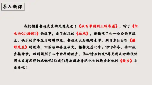 《故乡》-2024-2025学年九年级语文上学期名师精品课堂(统编版)