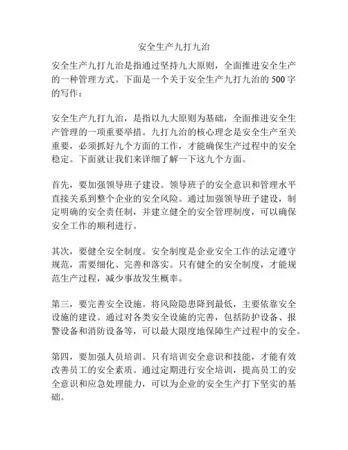 安全生产九打九治