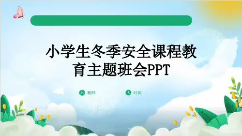 小学生冬季安全课程教育主题班会PPT