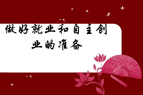 高中思想政治必修一第二单元综合探究《做好就业和自主创业的准备》ppt