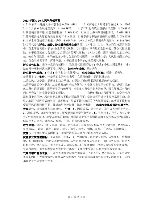 气象灾害学复习资料
