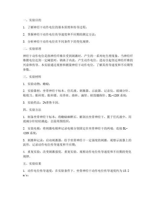 神经干动作实验报告