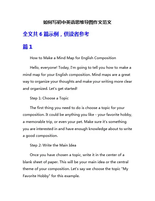 如何写初中英语思维导图作文范文