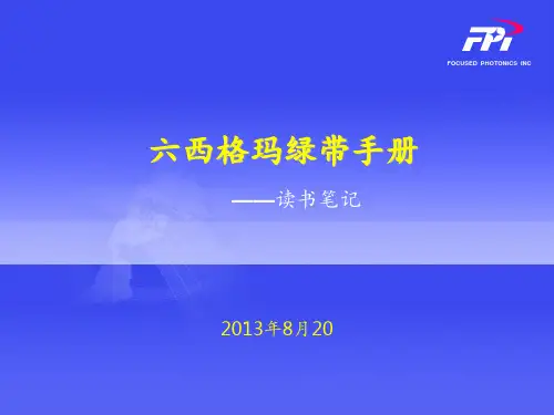 六西格玛绿带手册 ppt课件