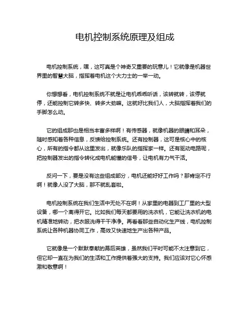 电机控制系统原理及组成