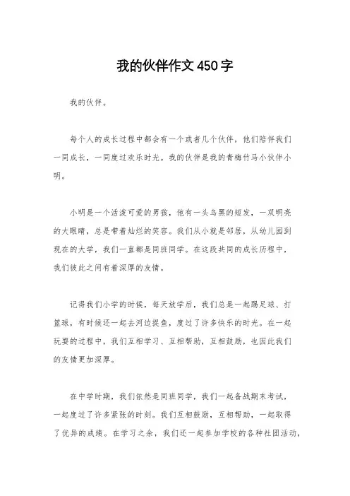 我的伙伴作文450字