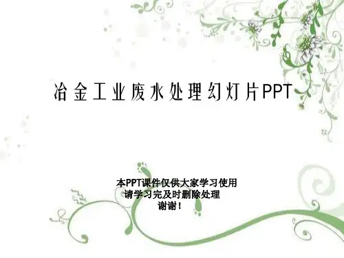 冶金工业废水处理幻灯片PPT
