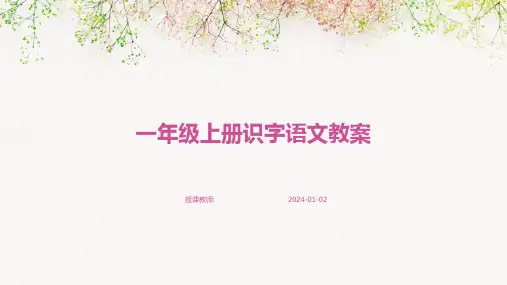 一年级上册识字语文教案