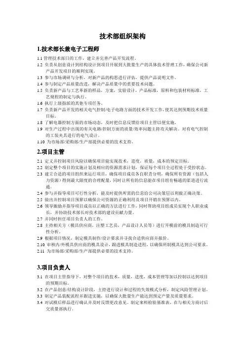 技术部组织架构