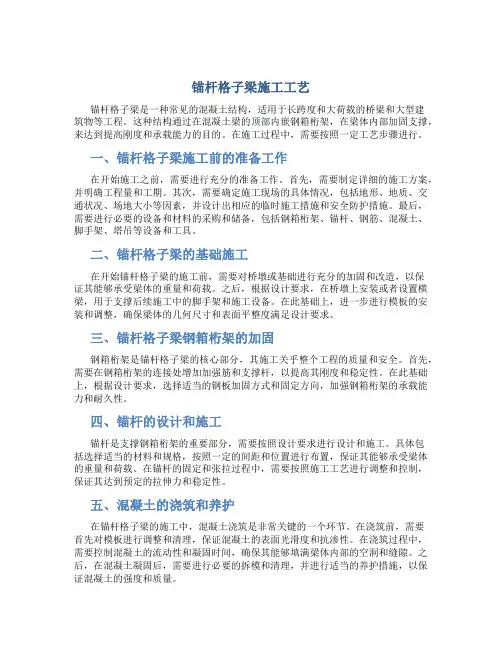 锚杆格子梁施工工艺