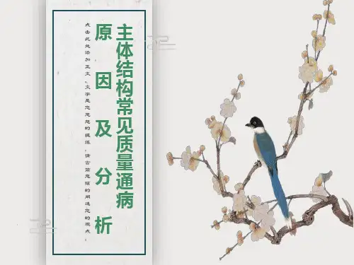 体结构常见质量通病原因及分析