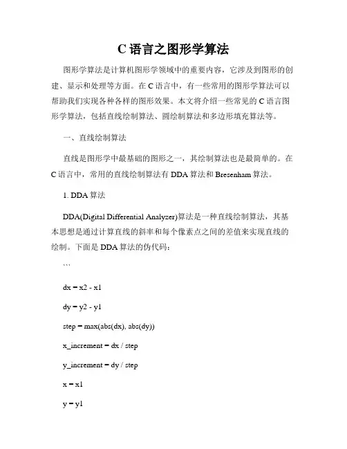 C语言之图形学算法