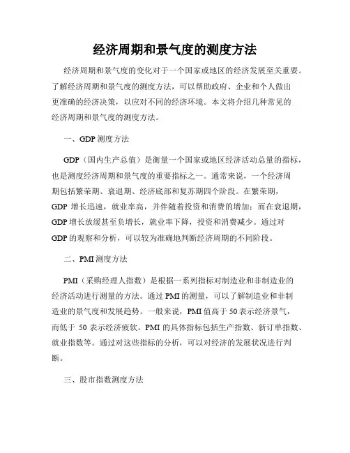 经济周期和景气度的测度方法