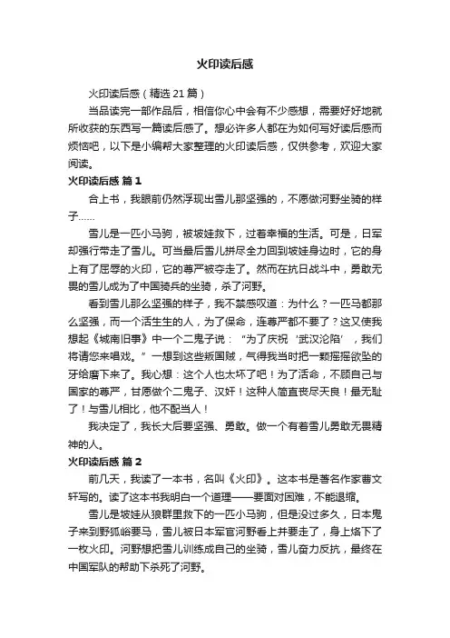 火印读后感