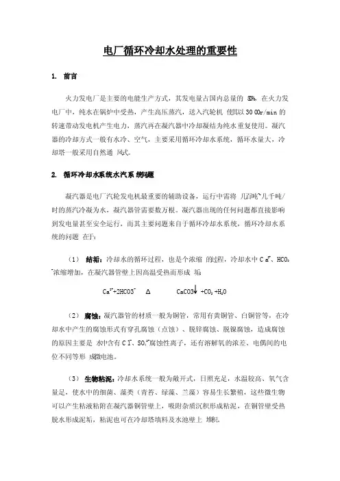 电厂水处理的重要性