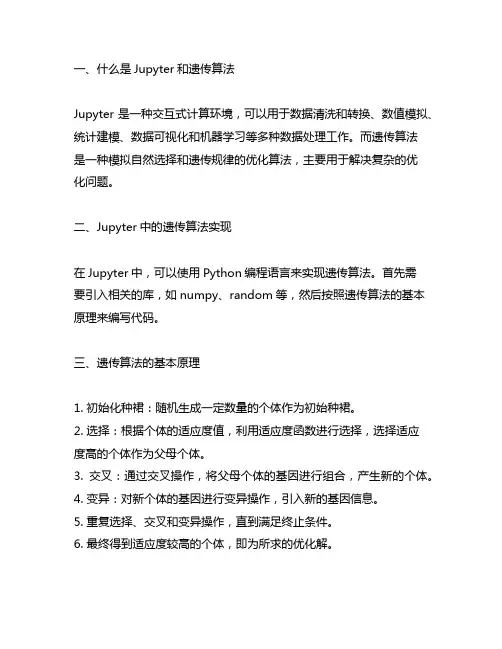 jupyter 遗传算法代码