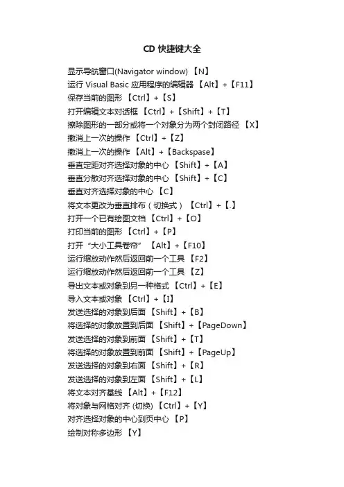 CD快捷键大全