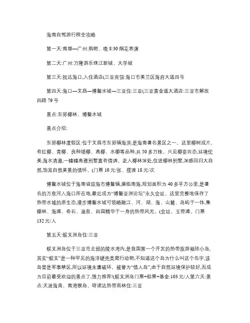 海南自驾游全攻略(精)