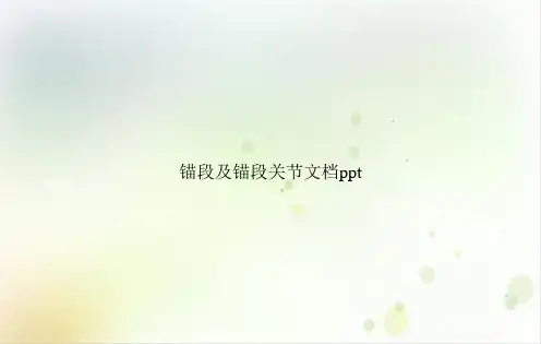 锚段及锚段关节PPT课件