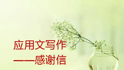 高三英语一轮复习应用文之感谢信课件