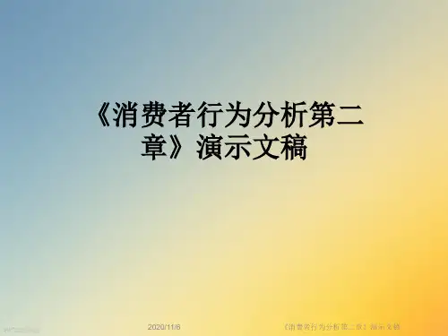 《消费者行为分析第二章》演示文稿