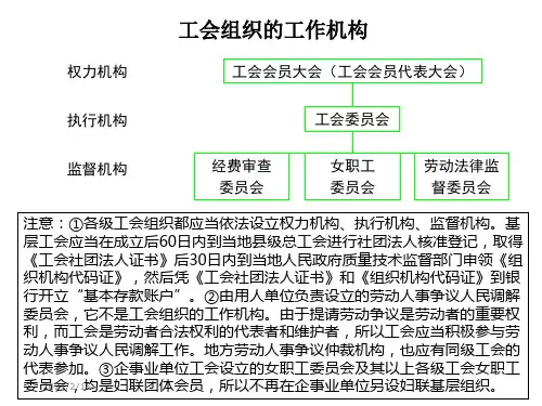 工会机构设置示意图