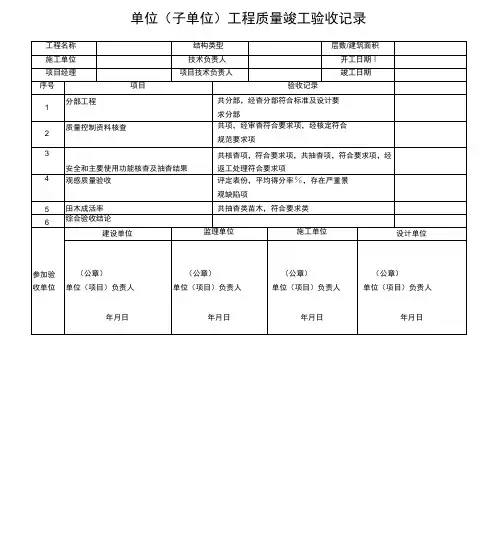 工程验收表格.