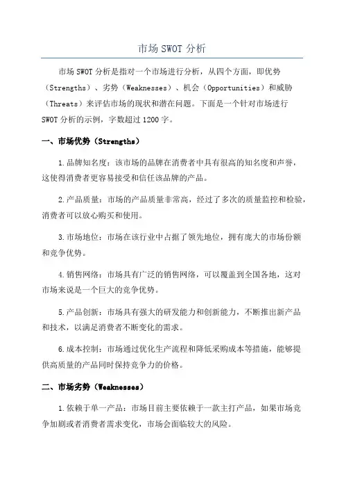 市场SWOT分析