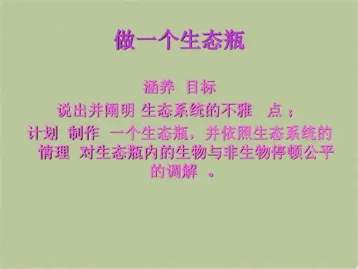 教科小学科学五上《1.6、做一个生态瓶》PPT课件(7)[精选](共6张PPT)