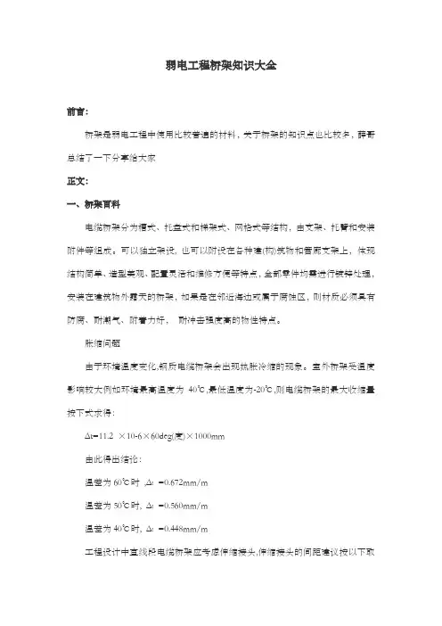 弱电工程桥架知识大全